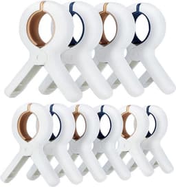 10 stuks grote wasknijpers, handdoekklemmen, winddicht, strandlaken, clips, kunststof wasknijpers, strandhanddoekklemmen voor strand, zwembad, dagelijks wasgoed, badhanddoek — thumbnail 1