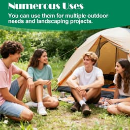 SnelShoppen - 50 Stuks Weed Cloth Haken + 50 Wasmachines, Grondankers voor Tuin, Kunstgras, Camping, U-Vormige Grondspijkers 150x40mm - Ø2.5mm — thumbnail 5