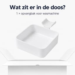 VHV Opvangbak voor Wasmachinefilter - Lekbak voor Pompfilter - Wateropvangbak voor Restwater - Compact 16,2 x 16,2 x 4,3 cm - Voor Veel Voorladers - Wit — thumbnail 2