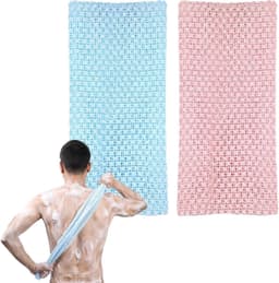 Set van 2 Extra Lange Exfoliërende Douchetowels van 100 x 25 cm - Peeling Net Spons, Bad Spons en Wasnet voor Dode Huidverwijdering voor Mannen en Vrouwen — thumbnail 1