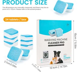 Reinigingstabletten voor de wasmachine - 24 stuks voor huisdierbezitters, krachtig tegen geuren, kalkaanslag en voor een diep reinigende formule — thumbnail 5
