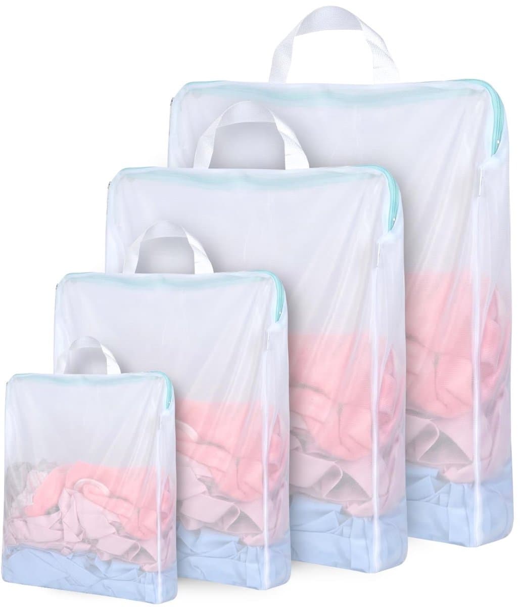 Solidchoice - Set van 4 Herbruikbare Waszakken voor Reisgebruik — afbeelding 1