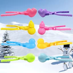 8 Pieces Snowball Clips, Snowball Clips with Handle, Heart Shaped Snowball Clips, Used for Snowball Fights, Winter - ShopVlot — thumbnail 1
