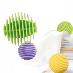 6 stuks wasbal voor wasmachine & drogerbal – Herbruikbare rubberen wasballen (5,5 cm) — thumbnail 3