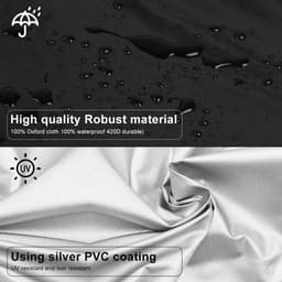 Beschermhoes voor Droogmolen - Waterdichte en UV-bestendige 210D Oxford Hoes met Rits voor Optimale Bescherming en Weerbestendigheid — thumbnail 2