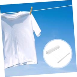 Uittrekbare Waslijn - Draagbare Drooglijn - Kleding Drogen - Met 5 Haken - Automatisch Intrekbaar - Willekeurig — thumbnail 2