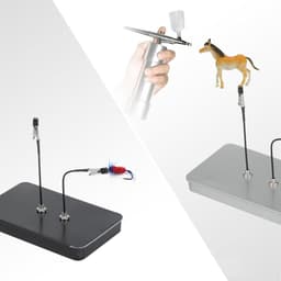 Buigbare Clips - Miniatuurhouders Klemmen - Model Schilderen - Rubberen Beschermtips - 10 stuks - Metaal — thumbnail 2