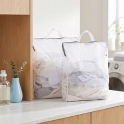 Herbruikbare waszakken van net, 60 x 50 cm en 50 x 40 cm, voor delicate was, met ritssluiting en duurzame bescherming voor kleding, ondergoed en panty's — thumbnail 2