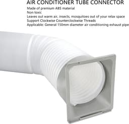 Afvoerkanalen en afvoerpijpen - Koppelstuk Mobiele Airco Afvoerslang - Airconditioning afvoerslang - Verlengstuk van de uitlaatpijp van de airconditioning - Geschikt voor Ø15cm - Grijs — thumbnail 4