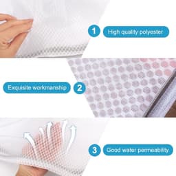 SnelShoppen - Set van 4 Grote Wasnetten voor Wasmachine, 50 x 60 cm, Waszak met Handvatten | Herbruikbare Waszakken voor Ondergoed, Panties, Bh's, Tru — thumbnail 4