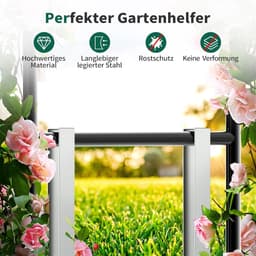 SnelShoppen - Pack van 4 Rozenboog Grondankers, Zilveren U-Vormige Grondankers voor Bevestigen van Stabiele Metalen Rozenbogen en Waterleidingen, 300 — thumbnail 4