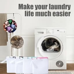 Omgoods- Waszak Set van 8 - Delicate Mini-Wasmachine Zakken - Fijnmazig Polyester - Opbergzakken met Ritssluiting - 12 x 12 cm - Voor Lingerie en Ondergoed - Waszakken — thumbnail 3