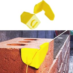Bouwlijn Houder - Lijnanker Beugels - Metselwerk Lijn - Voorkomt Lijn Glijden - Set van 2 - Zwart — thumbnail 1