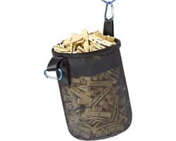 Wasknijper Tas - Kledinghanger Organizer - Wasknijpers Opbergen - Trekkoord Sluiting - 7 x 10 Inch - Grijs