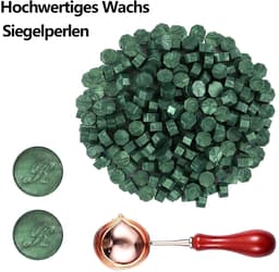 400 Stuks Wasbolletjes voor Verzegelen - Groene Octagonale Wasbolletjes voor Cadeauverpakking, Trouwaankondigingen en Persoonlijke Enveloppen — thumbnail 2