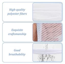 Solidchoice - Set van 4 draagbare, herbruikbare waszakken, wasmachinebestendig, ideaal voor reizen, ondergoed, handdoeken en sjaals, twee maten, blauw — thumbnail 4