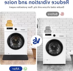 Antitrillingsmat van siliconen, 60 x 60 cm, antislip onderlegger voor wasmachine en koelkast, eenvoudig te reinigen en herbruikbaar, ideaal voor stabiliteit en geluidsreductie — thumbnail 4