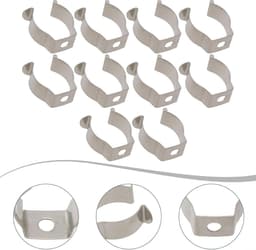 Roestvrijstalen Veerklemmen - Gereedschapshangers Clips - Gereedschap Organiseren - Zwaar Gebruik Ontwerp - 19 mm - Zilver — thumbnail 2
