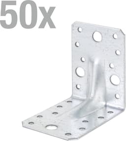 Hoekanker Extra Sterk - Versterkte Hoek - Houtverbindingen Maken - Met Rib - 90x90x65 mm - Verzinkt — thumbnail 2