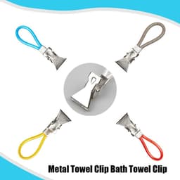 30 Stuks Kleurrijke Handdoekklemmen, Metalen klemmen, Compact en Draagbaar, Handdoekklemmen, geschikt voor handdoeken, theedoeken, badhanddoeken, enz(Bruin) — thumbnail 5