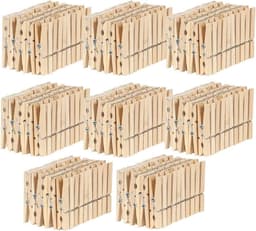 Houten Kledingknijpers - Waslijntouw Clips - Kleding Drogen - FSC Gecertificeerd - 73 mm Lengte - Natuurlijk — thumbnail 1