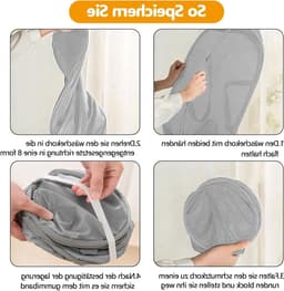 Vouwbare Wasmanden Set van 3, 36 x 36 x 58 cm, Ademend en Ruimtebesparend voor Badkamer, Slaapkamer en Reisgebruik, Grijs — thumbnail 3