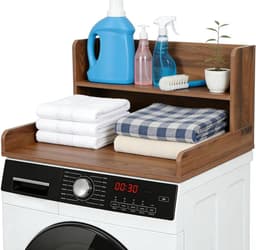 Wastafelblad met plank - Wasmachine verhoger - Ruimte Organiseren - Waterproof en krasbestendig - 60 x 60 x 30 cm — thumbnail 1