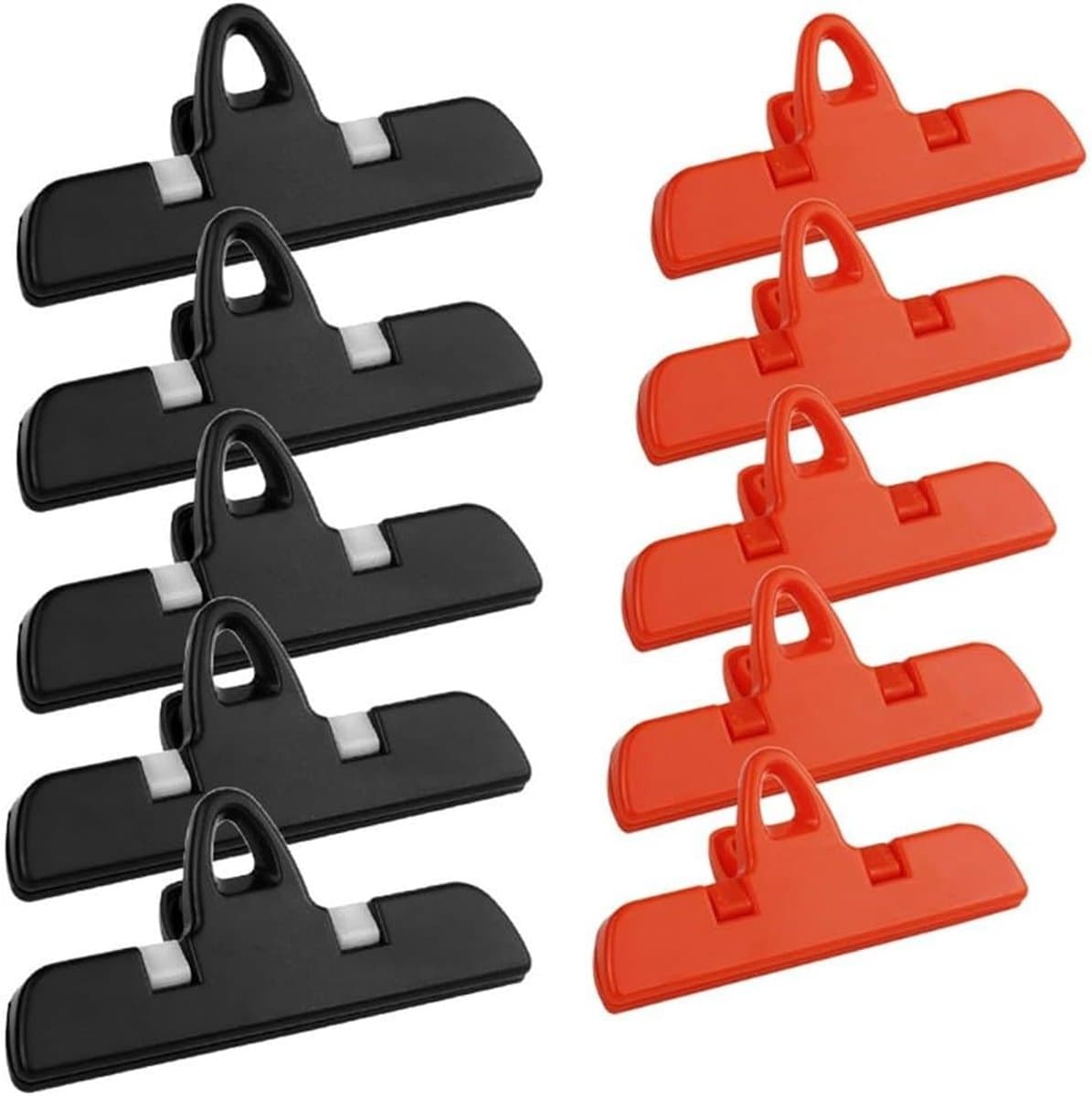 Grote Zakklemmen - Voedselclips - Keuken Organisatie - Antislip Grip - 10 stuks - Paars Zwart Groen Rood — afbeelding 1