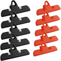 Grote Zakklemmen - Voedselclips - Keuken Organisatie - Antislip Grip - 10 stuks - Paars Zwart Groen Rood — thumbnail 1