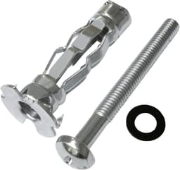- C57426 - Set met 10 uitbreidingspluggen Ø10x37mm voor gipsplaat holle behuizing van metaal - met M5 schroef - bevestiging in gipsplaat - kleur zilver — thumbnail 4