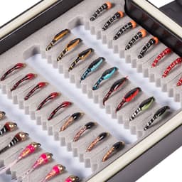 vliegvissen-kit, assortiment met vliegendoos, 36/64/72/80/96 stuks met droge/natte vliegen, nimfen, streamers — thumbnail 4