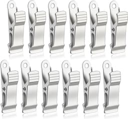 12 stuks binderclips klemmen metaal roestvrij staal wasknijpers mini clips fotoclips brede veerklemmen voor draden, kleding, sokken, handdoeken, papier, doe-het-zelf decoratie, foto's, snacks — thumbnail 1
