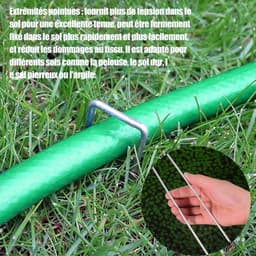 SnelShoppen - 50 Stuks U-vormige Grondankers, Roestvrijstalen Bodemankers voor Kunstgras, Netten en Doeken, 3 x 40 x 100 mm - Duurzaam en Herbruikbaar — thumbnail 4