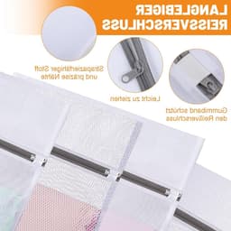 Set van 5 Wasnetten voor de Wasmachine - Waszakken met Rits voor Kleding, Ondergoed en Babykleding, 30 x 40 cm, 40 x 50 cm, 50 x 60 cm — thumbnail 2