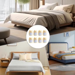 Lakengrijpers - Beddengoedclips - Netjes slapen - Naaldvrije bevestiging - 8 stuks - Geel en rood — thumbnail 4