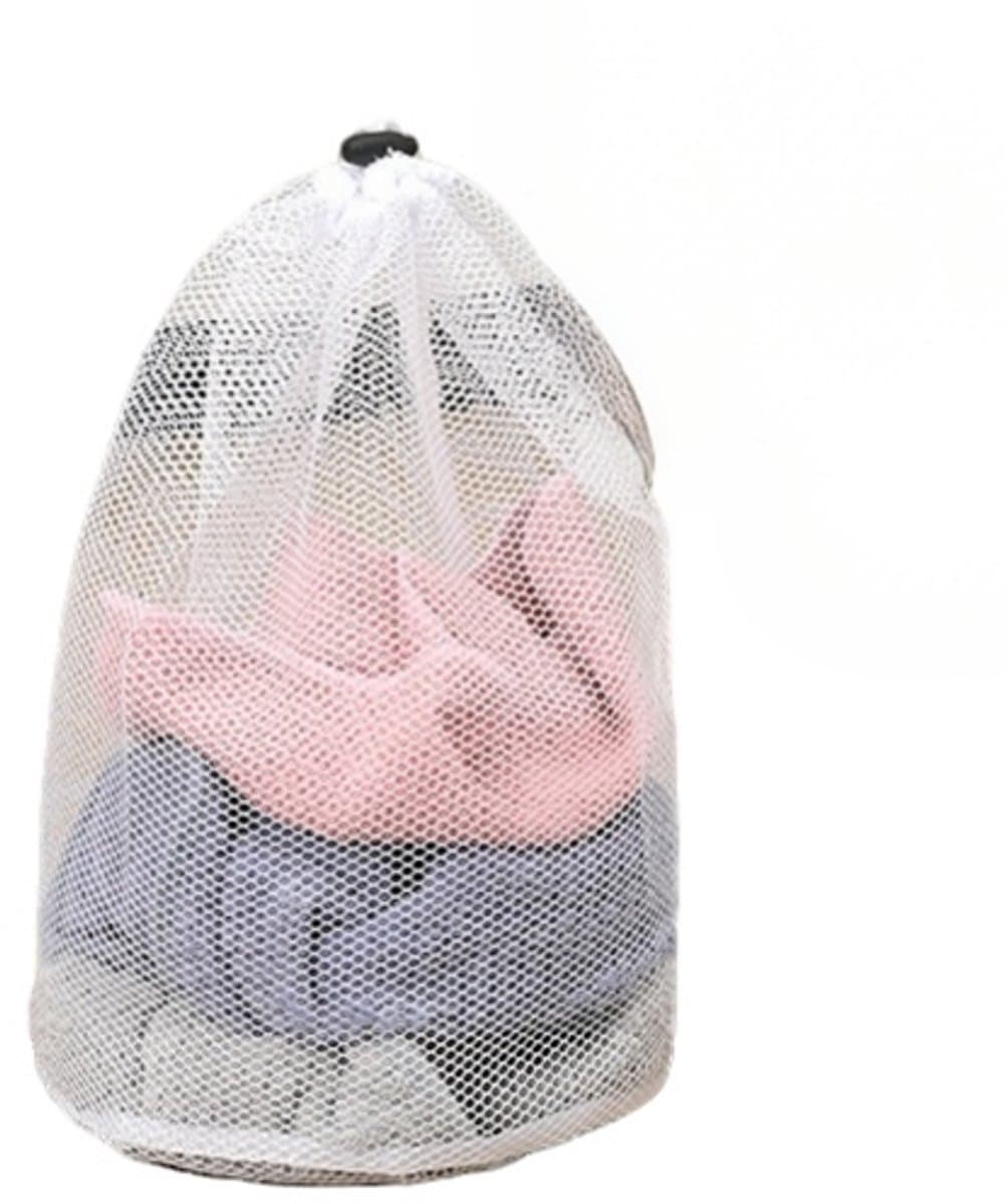 Tweedelige waszakset met trekkoord, inclusief wasnetje voor de wasmachine, herbruikbare waszak en wasnet, geschikt voor de wasmachine.-30*40cm — afbeelding 1