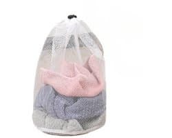 Tweedelige waszakset met trekkoord, inclusief wasnetje voor de wasmachine, herbruikbare waszak en wasnet, geschikt voor de wasmachine.-30*40cm