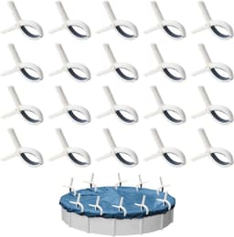 SnelShoppen - 20 Stuks Broeikasklemmen Roestvrij Staal Tuinklemmen Plantenclips Wasknijpers voor Broeikasfolie Clips voor Buisklemmen Broeikasnet Grij — thumbnail 1