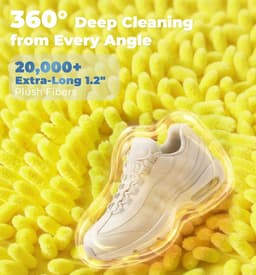 Ryoudavell - Waszakken voor Schoenen - 2 Stuks - Chenille Schoenenwaszak met Handig Zijvak voor Inlegzolen - Grote Beschermende Wasnetten voor Wasmachine en Droger - Geel — thumbnail 4