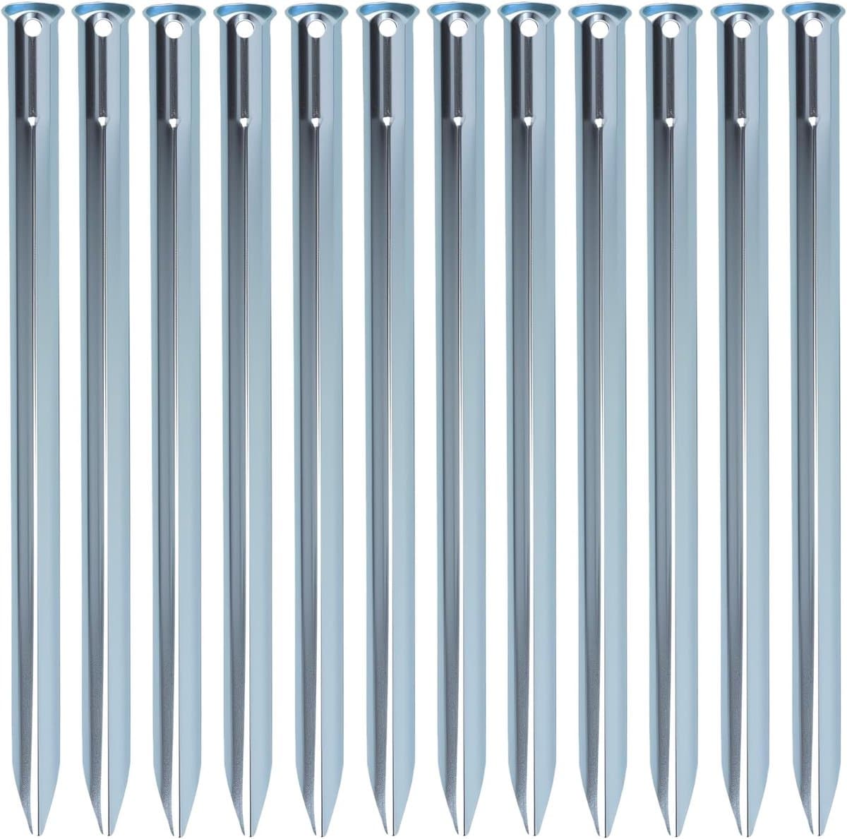 Tentharingen, 30 cm haringen, stevige haringtent met V-profiel en oogje, grondpennen metaal, grondankers, grondankers, grondankers, geschikt voor tenten, campingpaviljoenen, luifels en andere — afbeelding 1