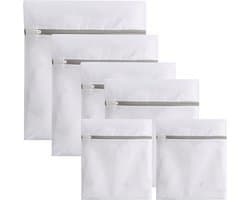 Wasnet voor Wasmachine - 6 Stuks Waszakken met Rits in 4 Maten - Grote Mesh Waszakken voor Kleding, Ondergoed en Beddegoed tijdens het Reizen