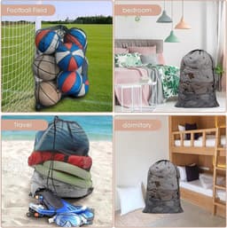 SnelShoppen - Grote Waszak Set van 2, Bedlinnenzak voor Dekbedden, Kussens en Speelgoed, Polyester, Zwart, 76 x 100 cm, Ideaal voor Wassen en Opbergen — thumbnail 4
