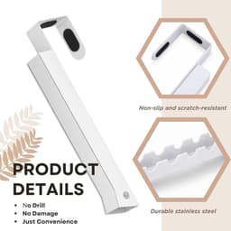 Opvouwbaar Magnetisch Droogrek - Wit - Voor Over De Deur - Ruimtebesparende Kledinghanger - Voor Wasruimtes en Badkamers — thumbnail 5