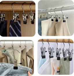 Solidchoice - Set van 8 Draaibare Klemmen voor Reizen en Gebruik Thuis — thumbnail 2