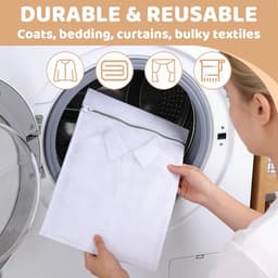 Waszakken 50 x 60 cm - Herbruikbare wasnetten - Stevige rits - Bescherming voor kleding - ShopVlot — thumbnail 4