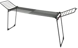 KINGHoff - Droogrek - Opvouwbaar Wasrek tot 25 kg - Staand Droogrek - Wasdroger Rek met Vleugels - Inklapbaar Wasrek voor Binnen & Buiten - XXL - 210-290 x 55 x 125 cm - Zwart — thumbnail 1