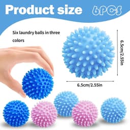 Allecto Plus - Herbruikbare Drogerballen voor Wasdrogers - 6 Stuks - Wasballen en Drogerballen voor Wasmachine — thumbnail 2
