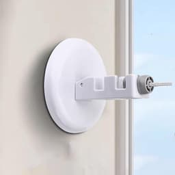 Indoor Wall Mounted Extendable Portable Drying Clothesline Retractable 5m for Living Room Bathroom Balcony (White) — thumbnail 1