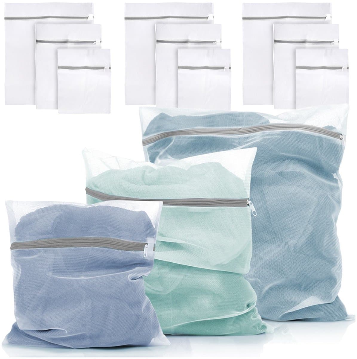 Mesh Waszak 12 stuks - Waszakjes - Waszakken voor Wasmachine - Herbruikbaar — afbeelding 1