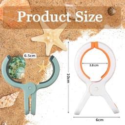 WNHB® Handdoekklemmen strandstoel 8 stuks - grote winddichte clips - stevige wasknijpers voor handdoek ligbed zwembad en kleding — thumbnail 5